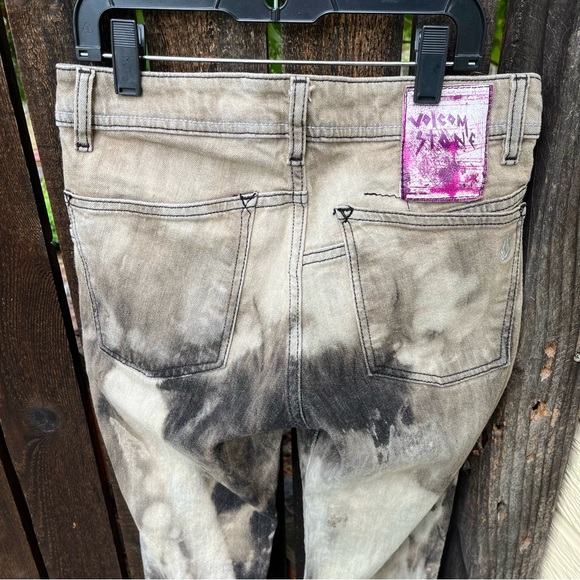 Volcom Stone Boardwear Vintage Tie Dye Acid Wash Jeans In Brown Sz 30 - Picture 6 of 15